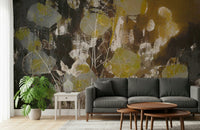 A classic gilded flower wallpaper for walls.

