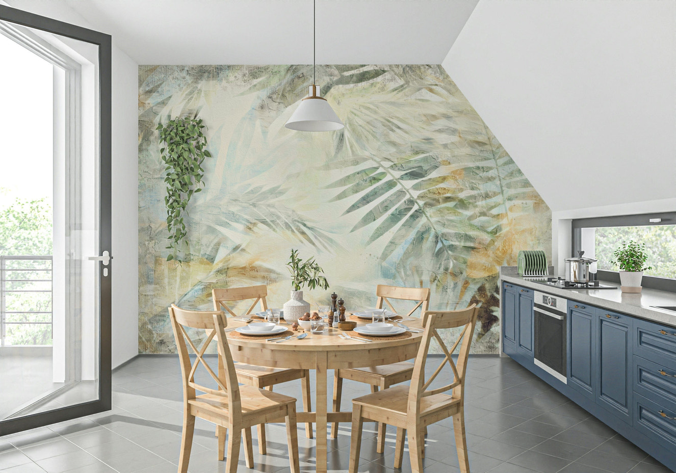 Gilded Fronds Wall Mural -2530874