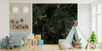 Gilded Stone Wall Mural — sophisticated combination of stone texture and gilded accents.
