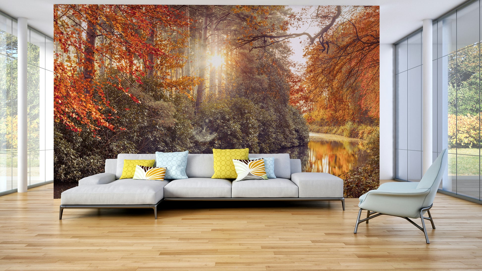 The wall art combines a nature theme with a magical feel.

