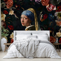 Classic art and floral wallpaper for walls


