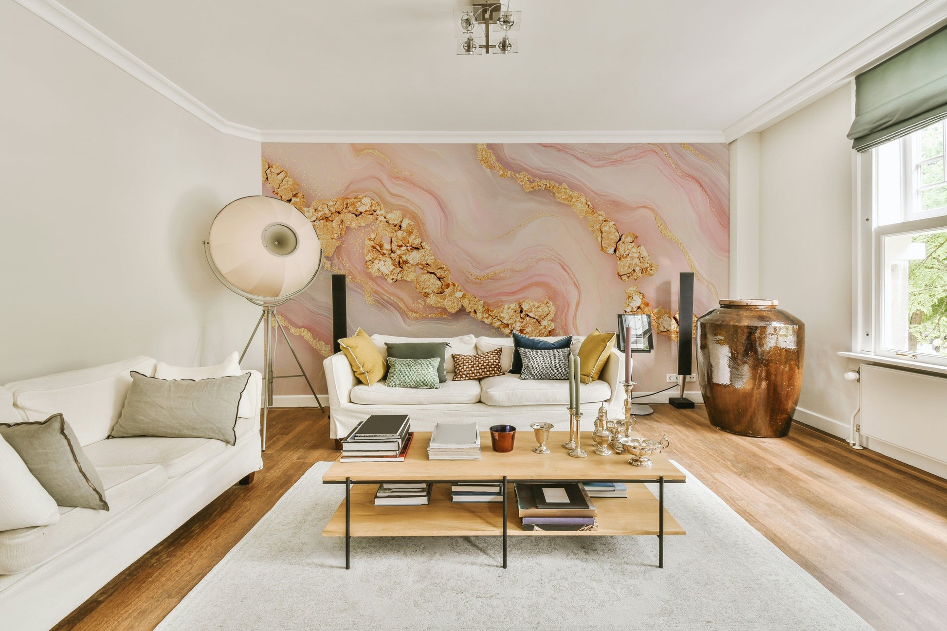 A seamless pattern for a bedroom or living room.

