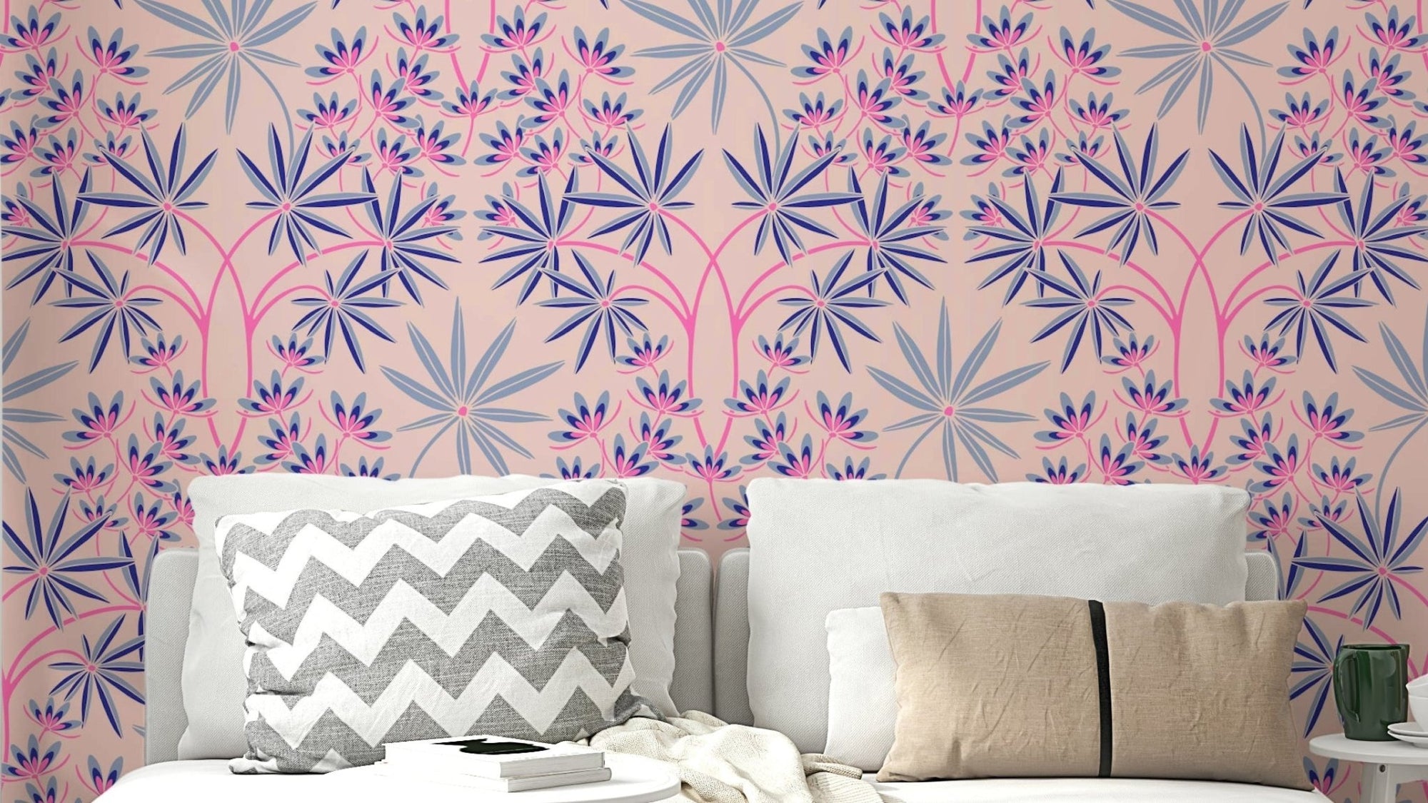 Fresh lavender, purple, and light pink colors.

