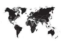 Wall mural showing continents

