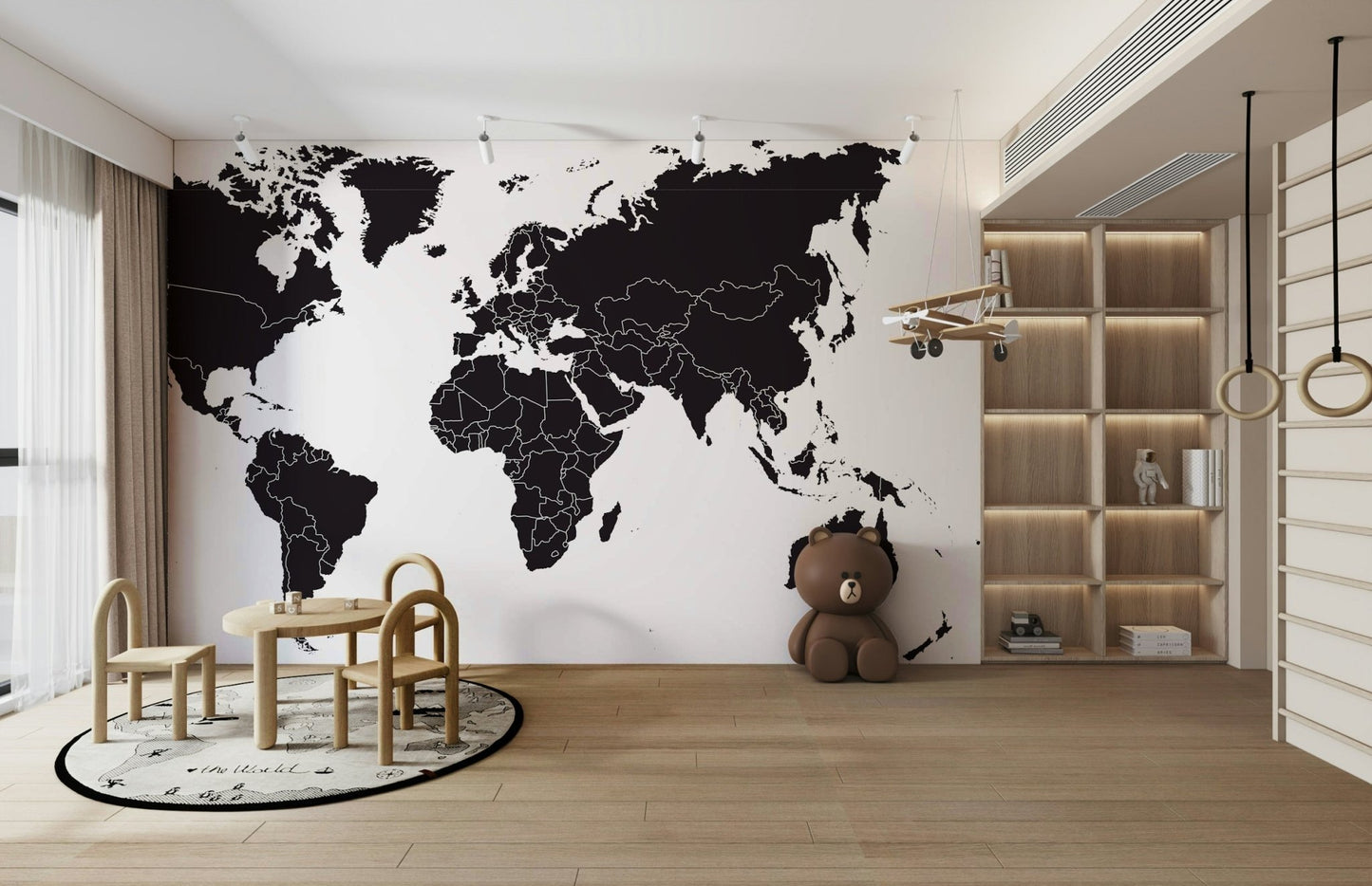 Educational world mural wallpaper


