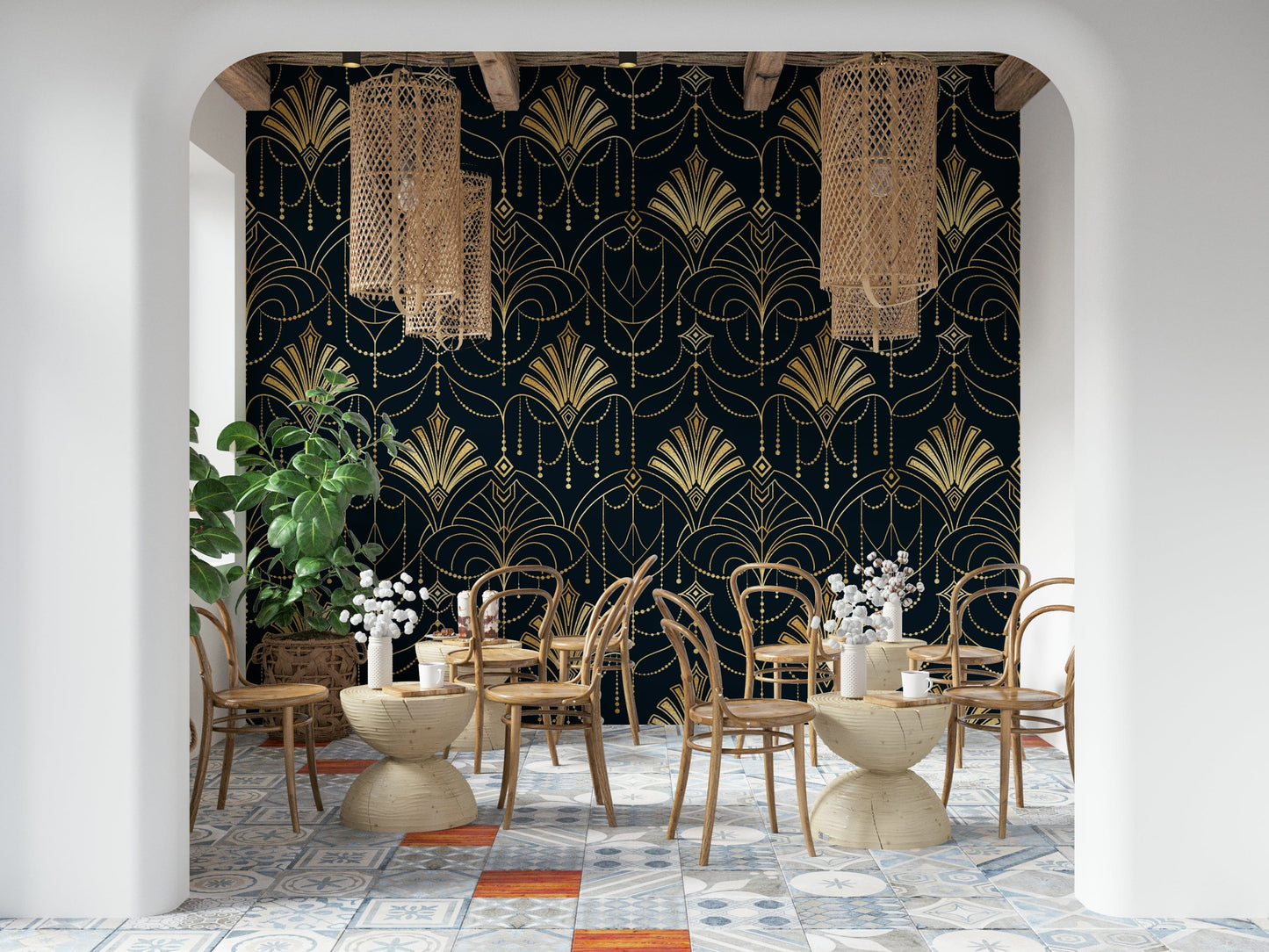 Art Deco Opulence Wallpaper⁠