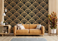 A classic Art Deco wallpaper for walls.

