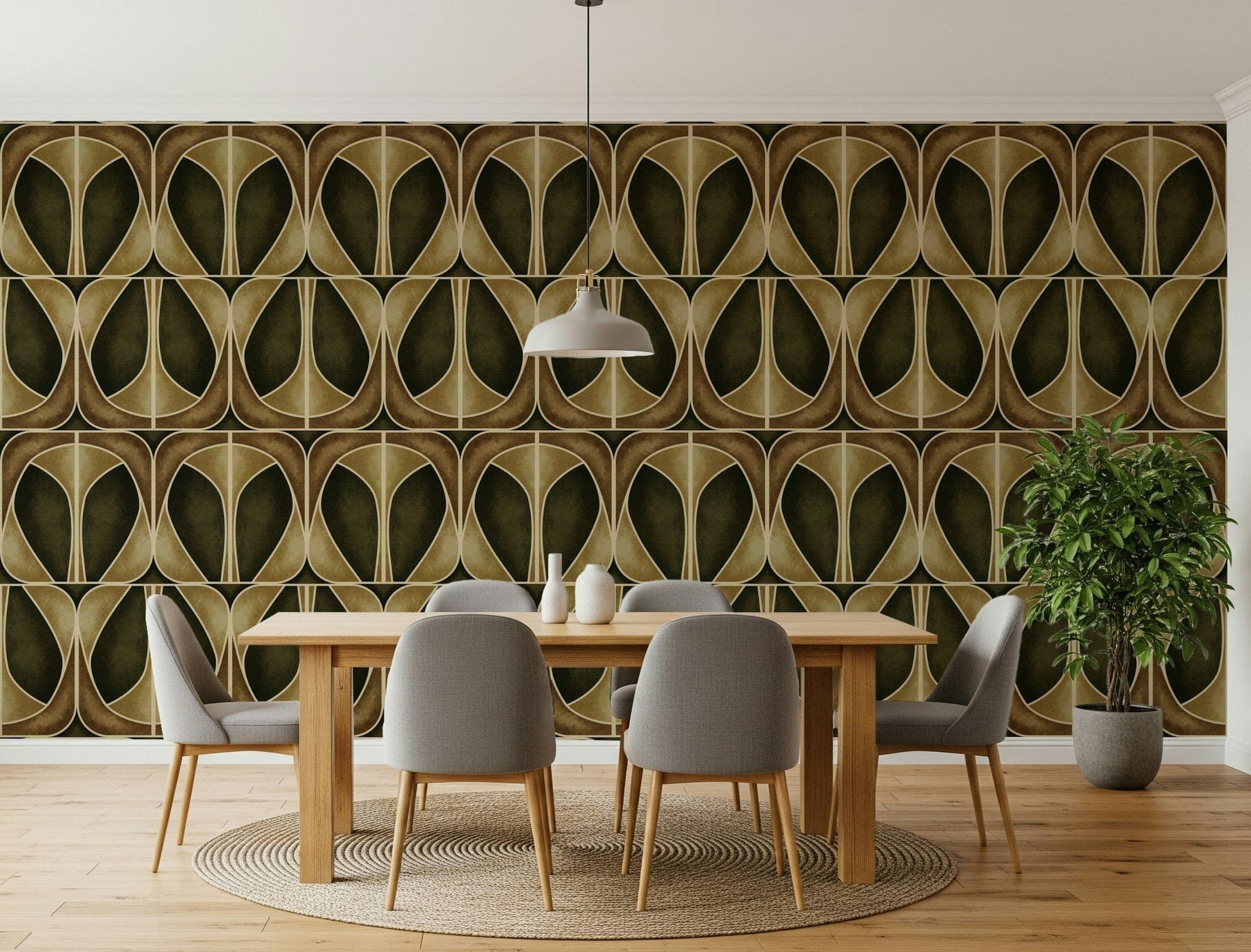 Premium home decor Softy Dèco Geometries Gold Chic mural.
