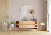 Floral Mist wall mural showcasing gentle blooms in soft, muted hues for timeless elegance.