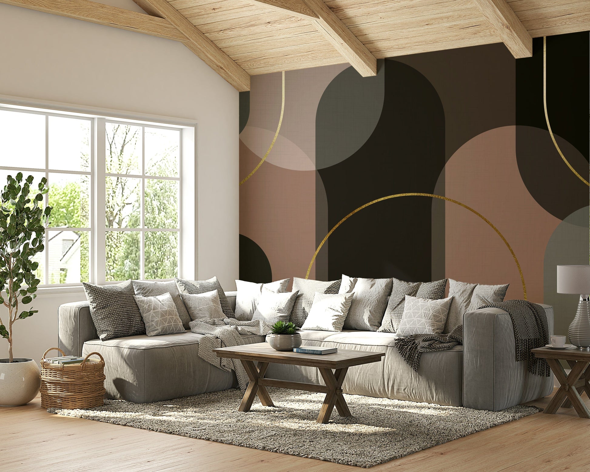 The lines are irregular and organic, like gentle waves.
