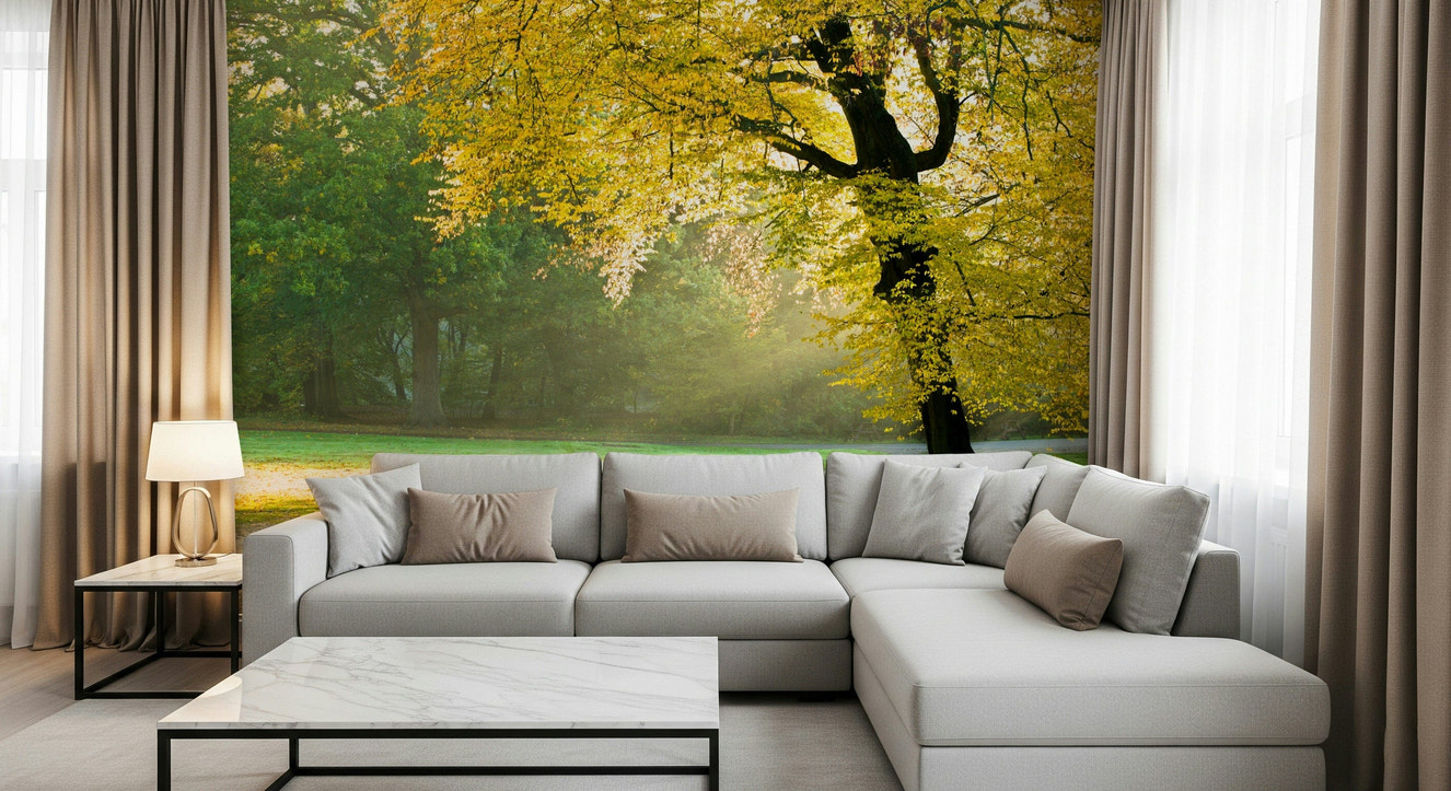 Golden Radiance Wall Mural