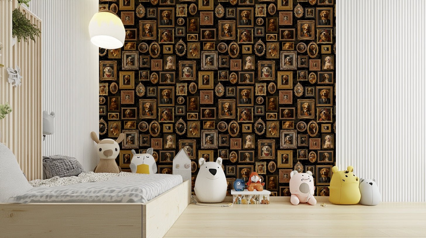 Dog portraits in a variety of breeds and poses.

