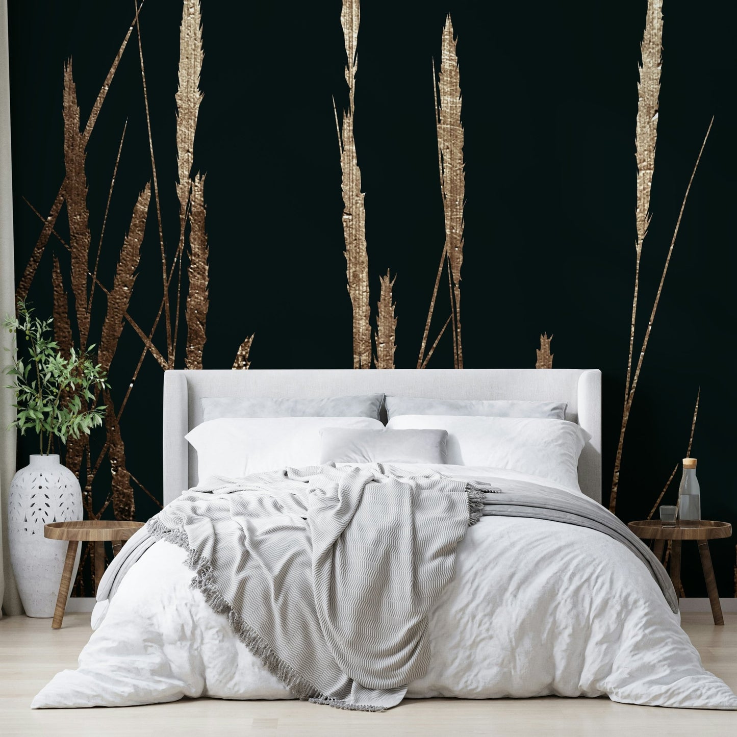 Vast field bathed in warm, golden sunlight.
