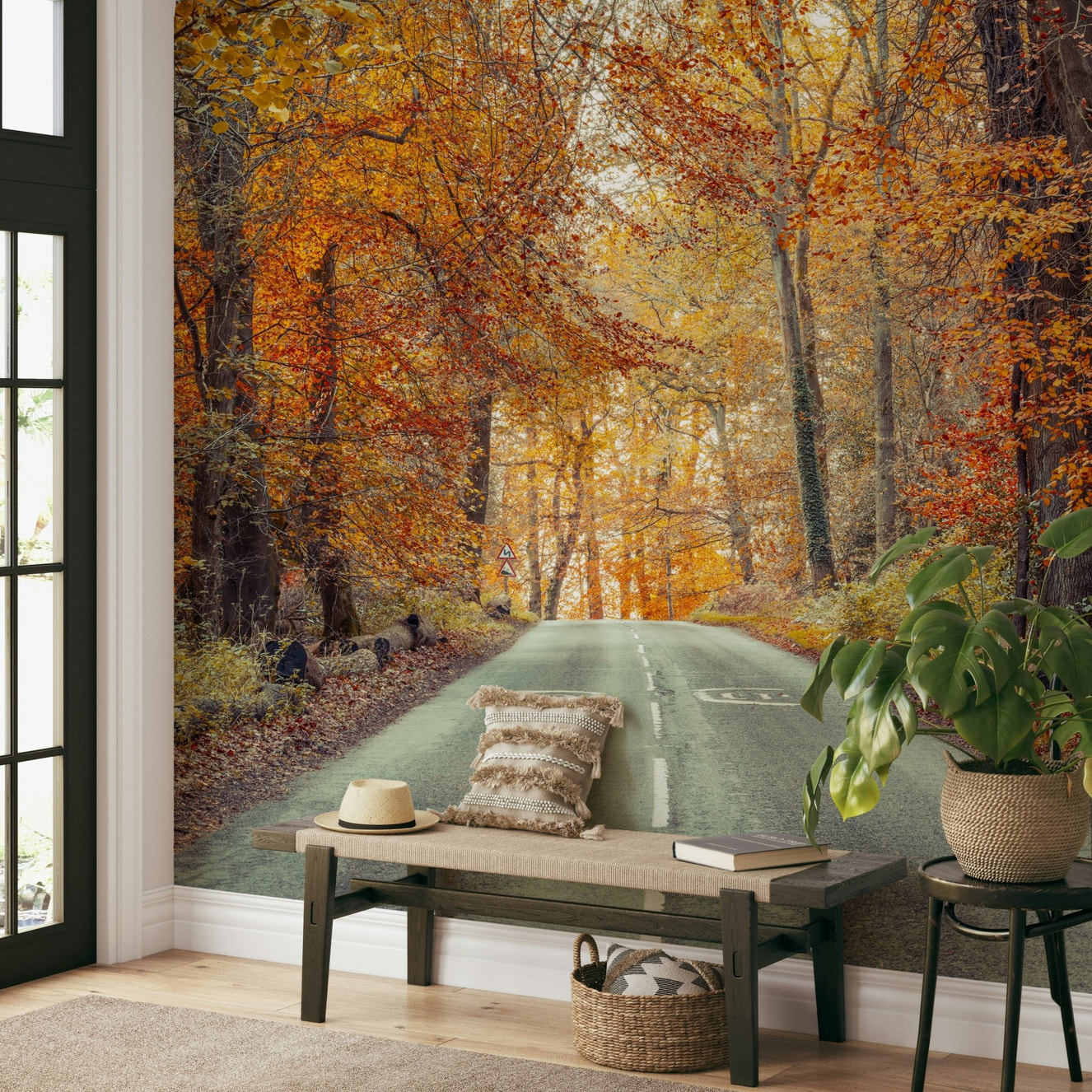Golden woodland wallpaper for walls

