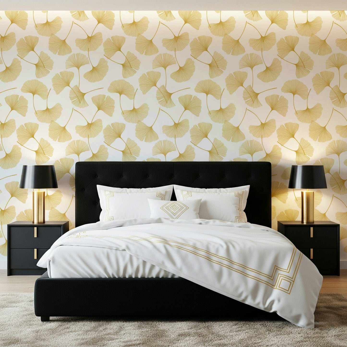 Golden Ginkgo Breeze Wallpaper⁠