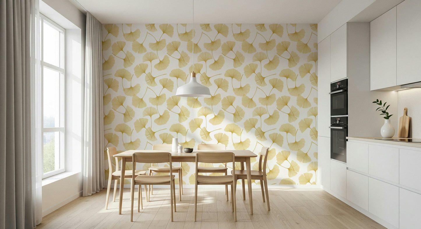 Golden Ginkgo Breeze Wallpaper⁠