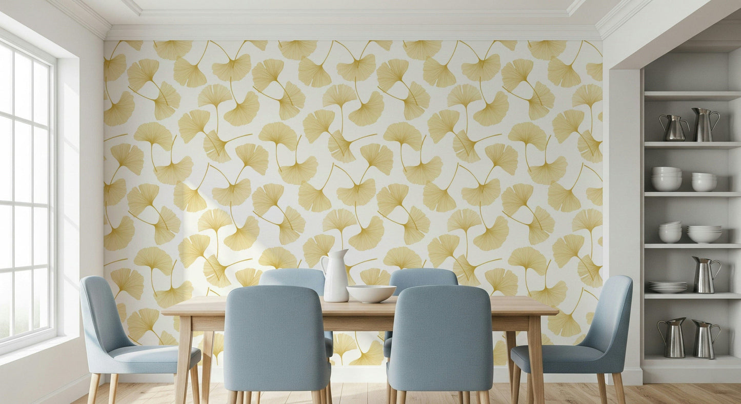 Golden Ginkgo Breeze Wallpaper⁠