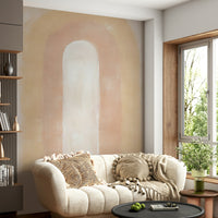 Warm golden arch abstract wallpaper

