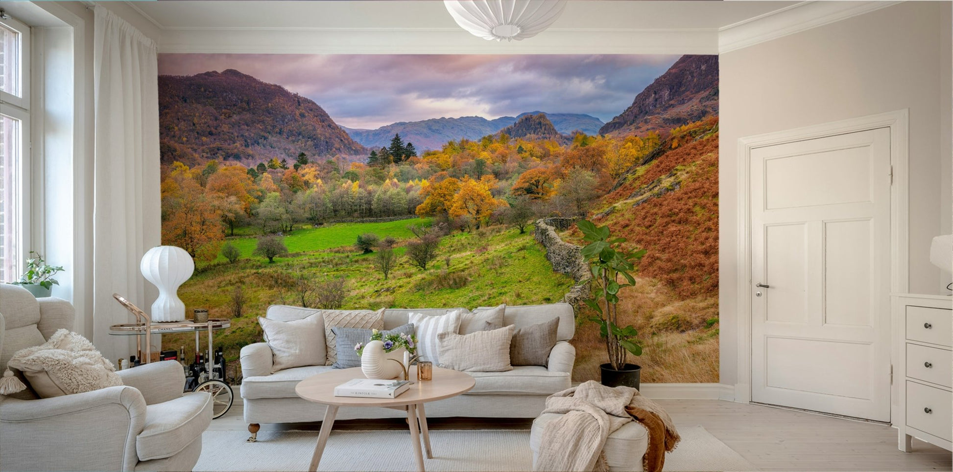 golden hills wall mural

