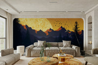 Golden horizon over peaceful fields – ambient nature wallpaper

