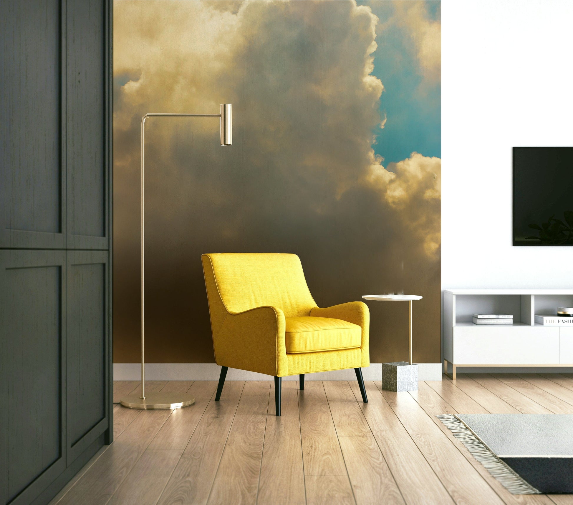 A classic cloud design wallpaper for walls.

