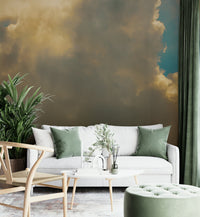 A tranquil cloud formation wall mural for your decor.

