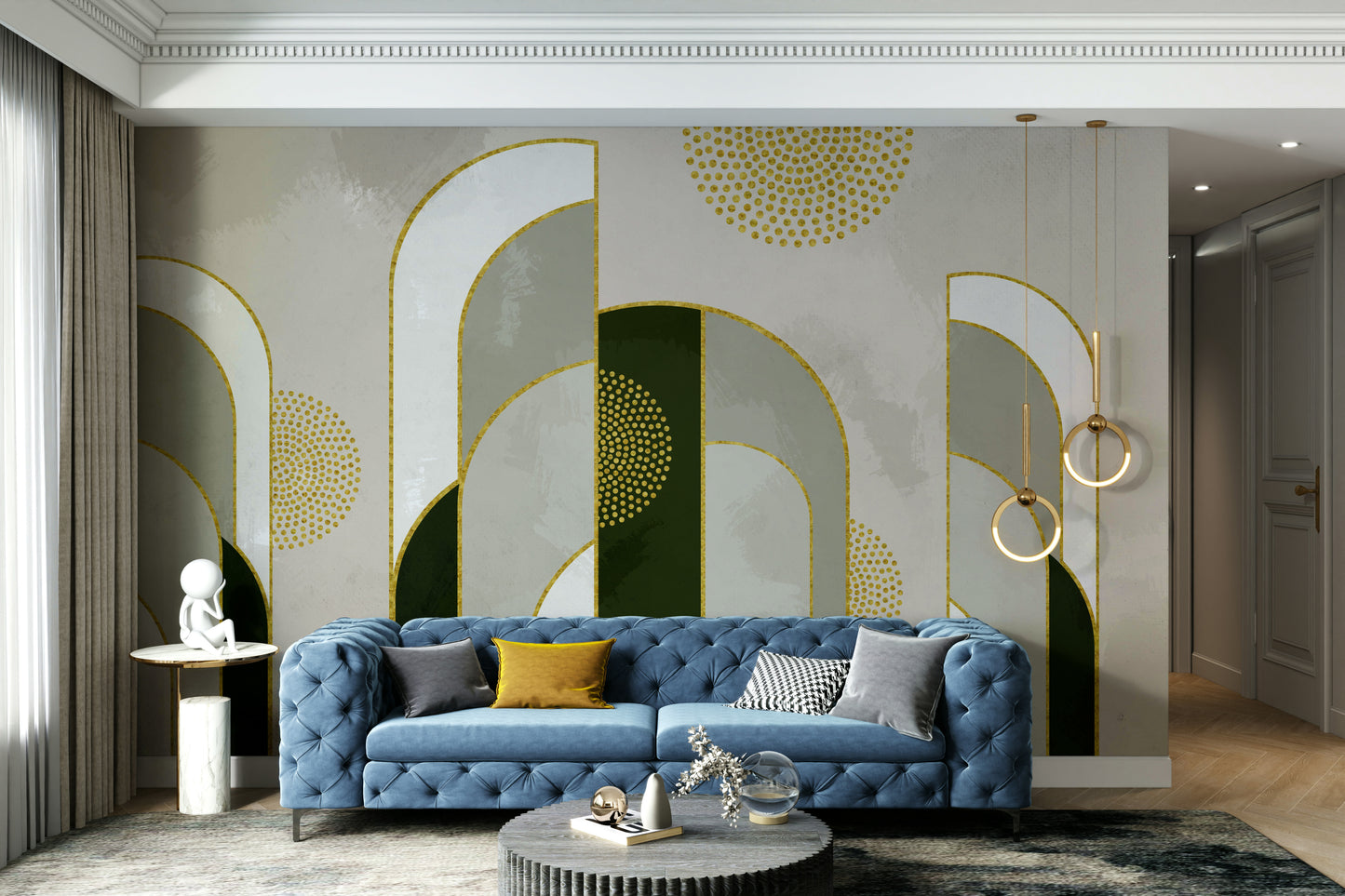 Soft sunset color wallpaper for cozy interiors

