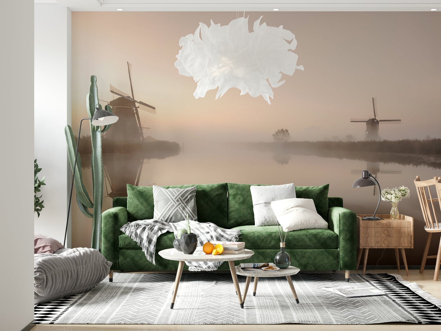 Golden Hour Windmills Wall Mural -2351700