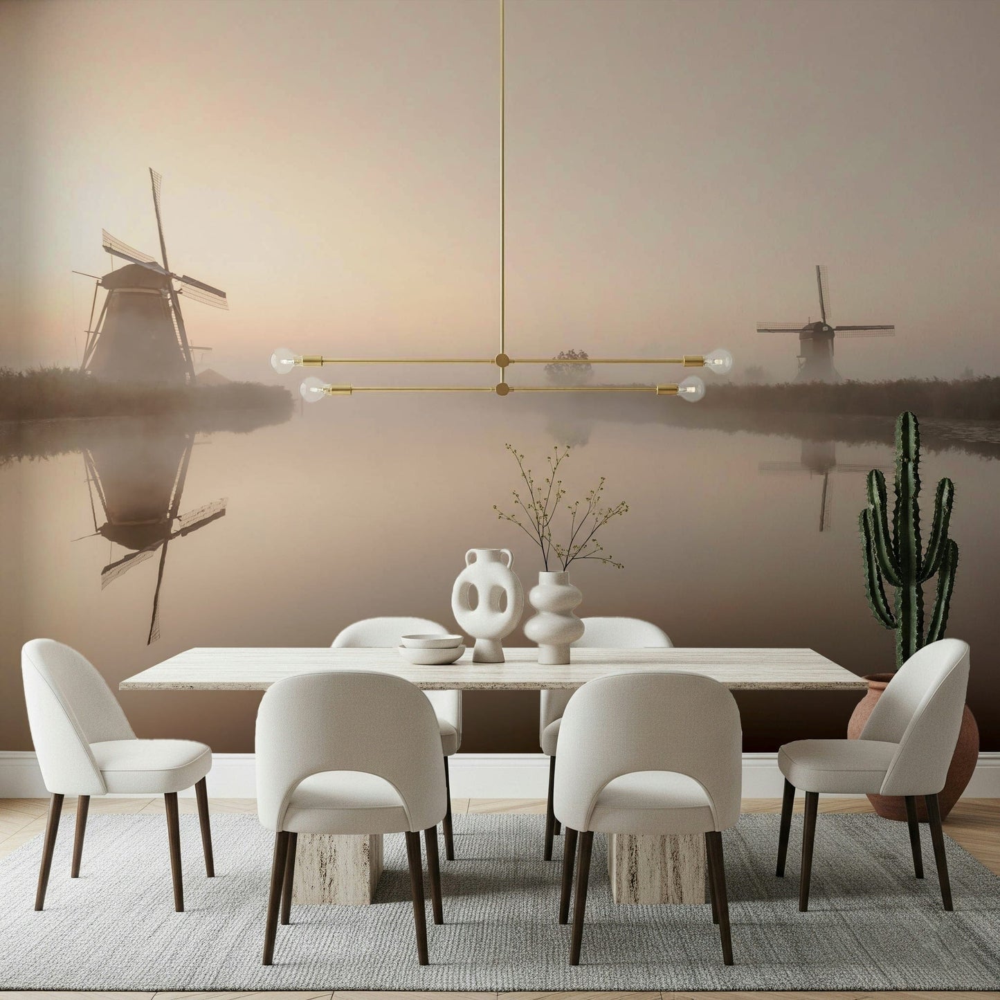 Golden Hour Windmills Wall Mural -2351700