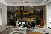 Wallpaper for walls offering the charm of London at night


