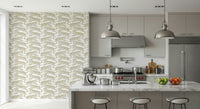 Golden spotted wallpaper inspired by leopard patterns for modern, chic interiors.