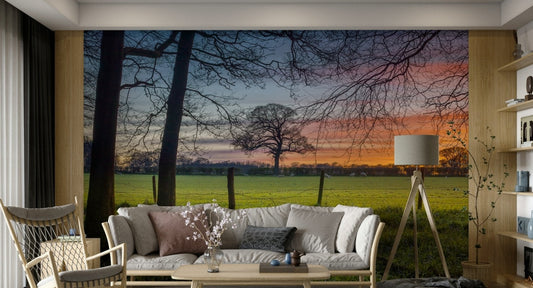 The design has a layered look, showing a long view into the field.

