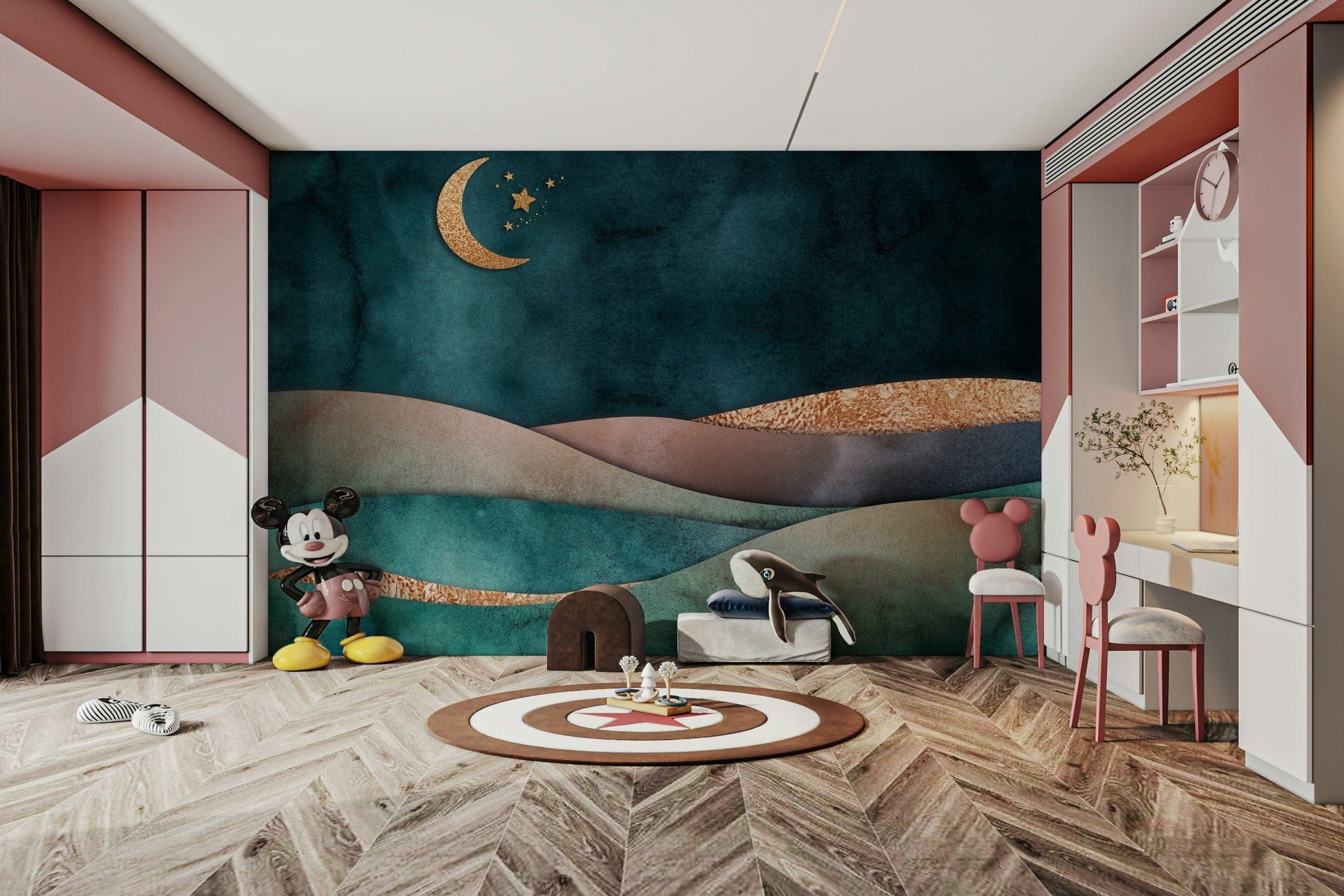 A seamless pattern for a living room or bedroom.

