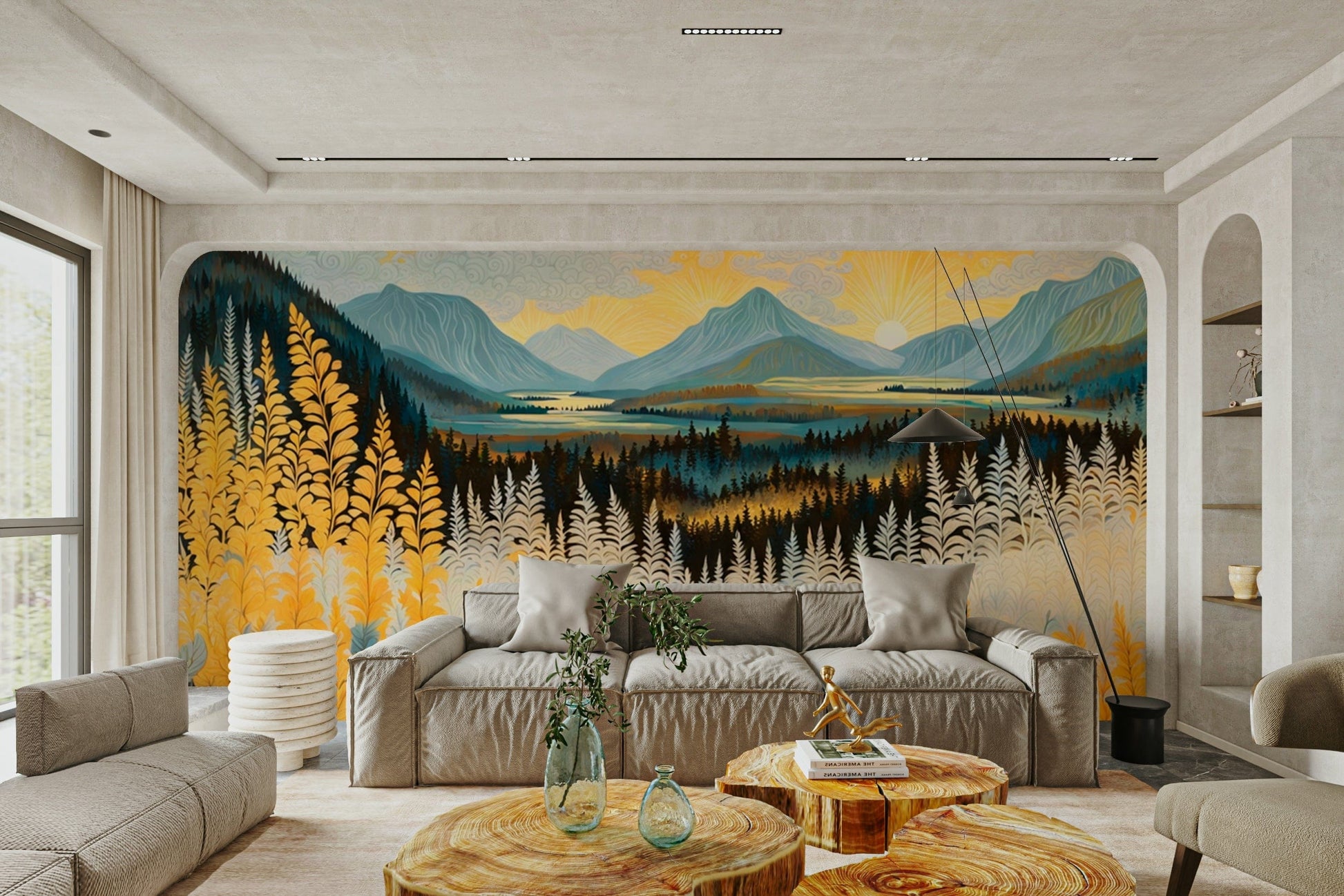 The design feels grand yet peaceful.

