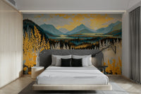 The colors are warm and soft, with golden, yellow, and beige hues.

