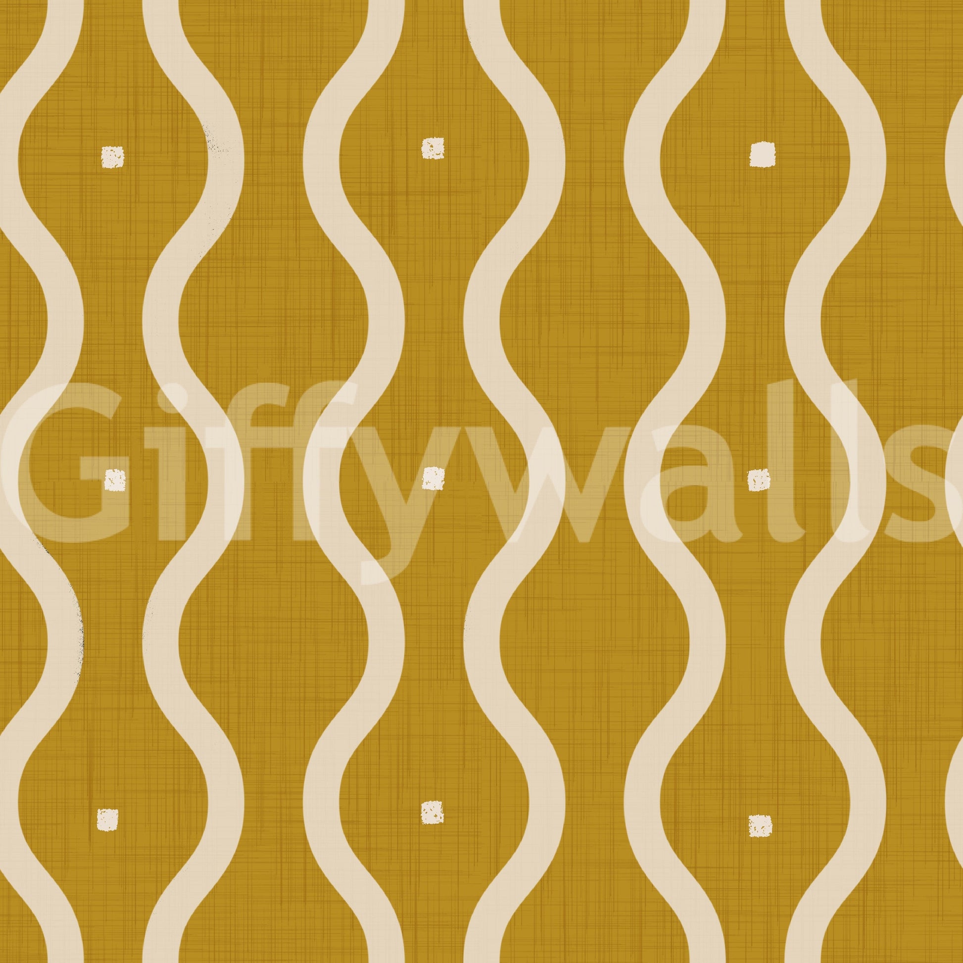 Sunny vertical waves wallpaper, subtle specks, energetic interior focus.