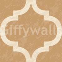 Cozy tan wallpaper for walls with classic ogee design