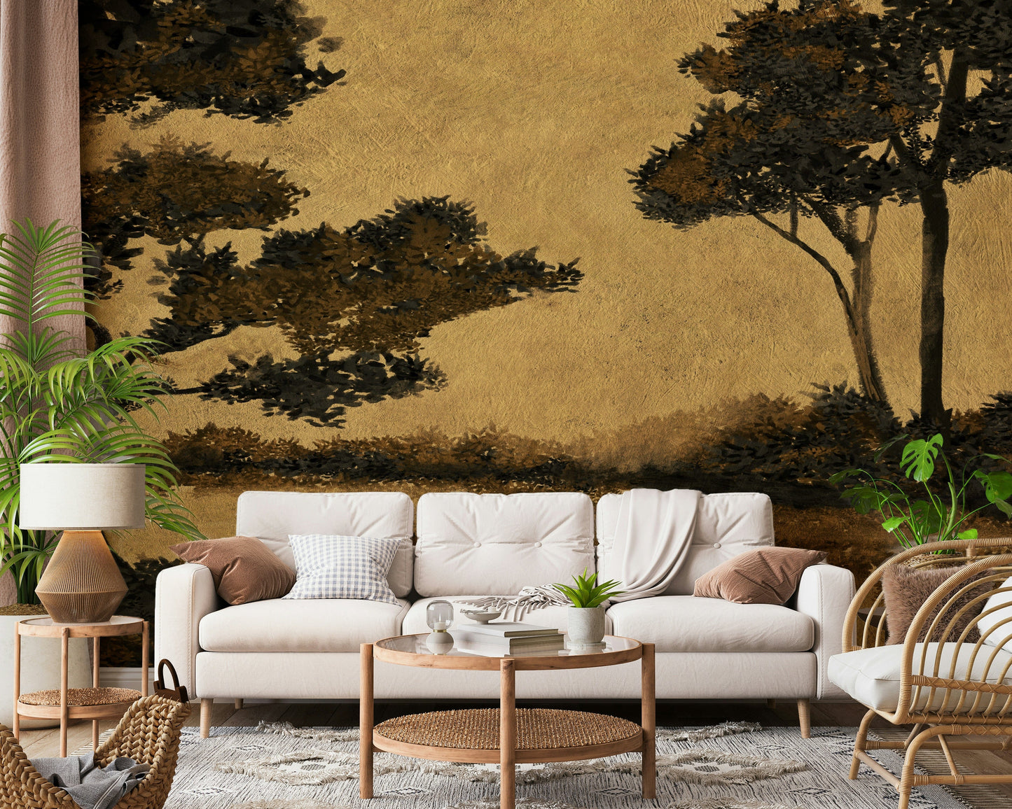 Golden Mist Waterscape Wall Mural -2887503