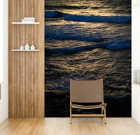 The peel and stick wallpaper showing realistic water.

