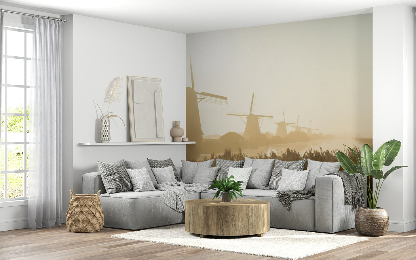 Golden Hour at Kinderdijk Wall Mural -2352343