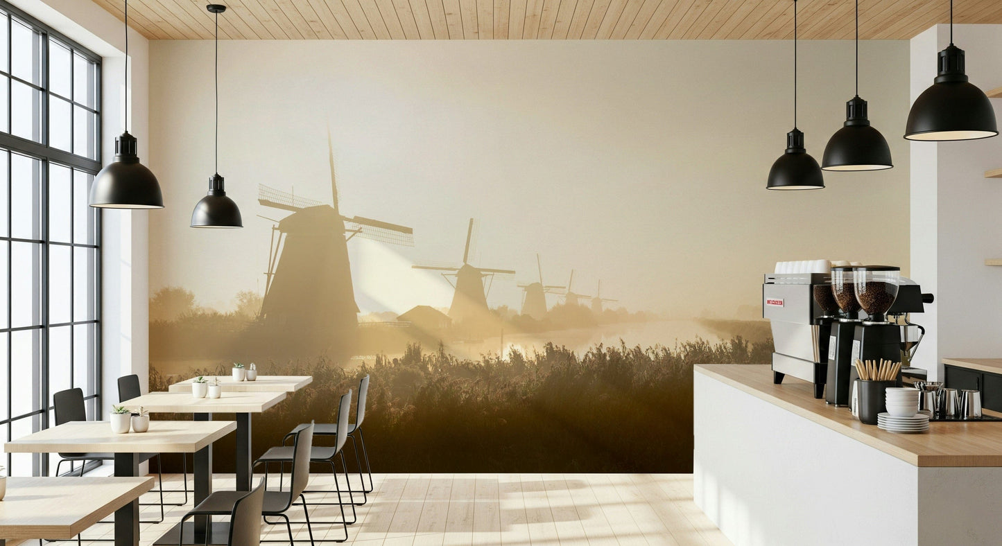 Golden Hour at Kinderdijk Wall Mural -2352343