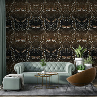 Nature-inspired wallpaper with earthy gothic twist


