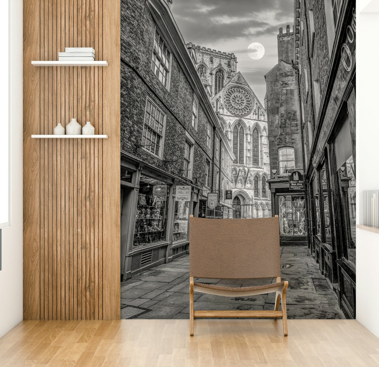 A contemplative historic alley wallpaper mural for a feature wall.

