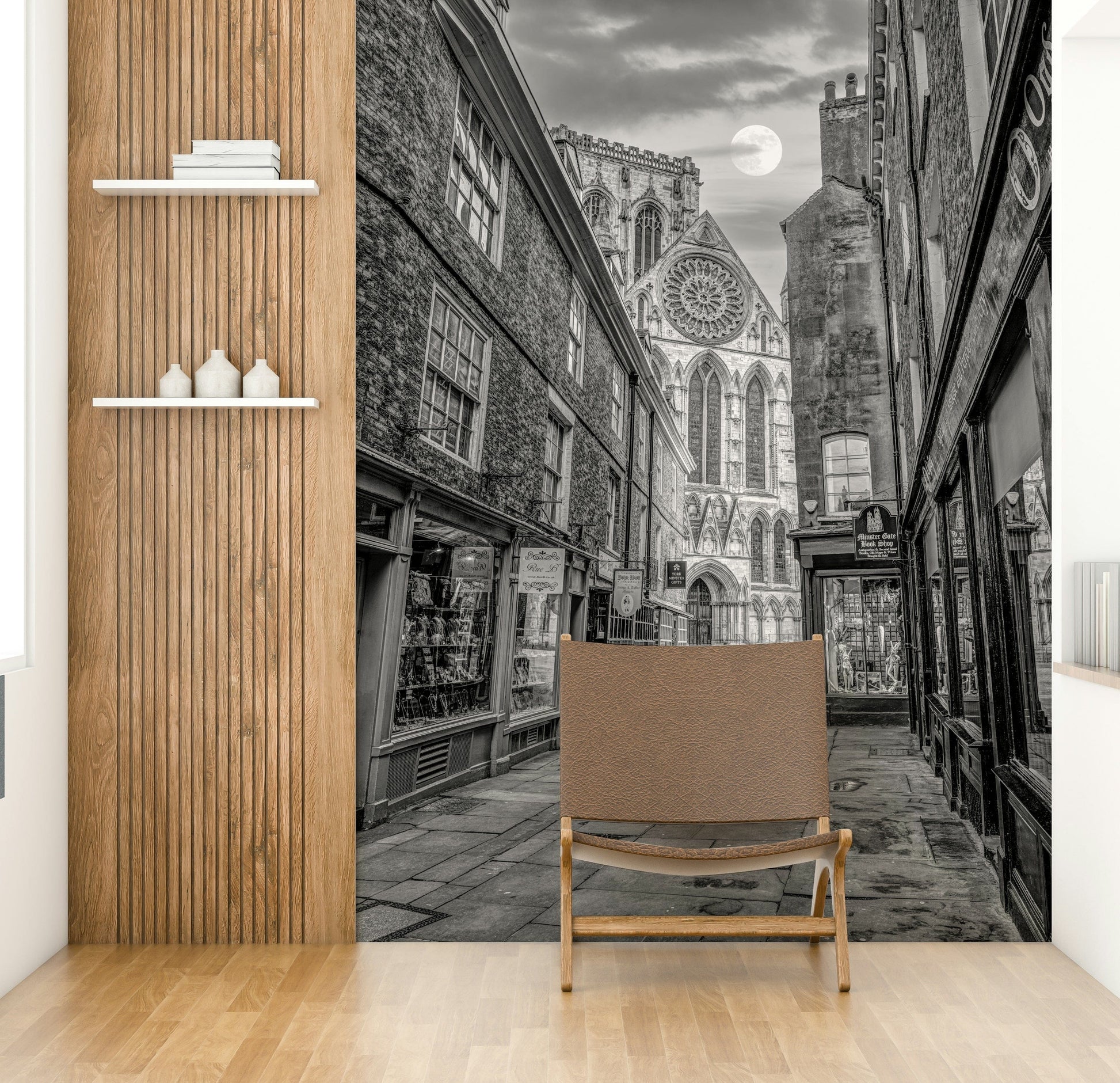 A contemplative historic alley wallpaper mural for a feature wall.

