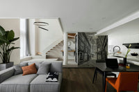 A beautiful gothic alleyway wallpaper mural with historic buildings.

