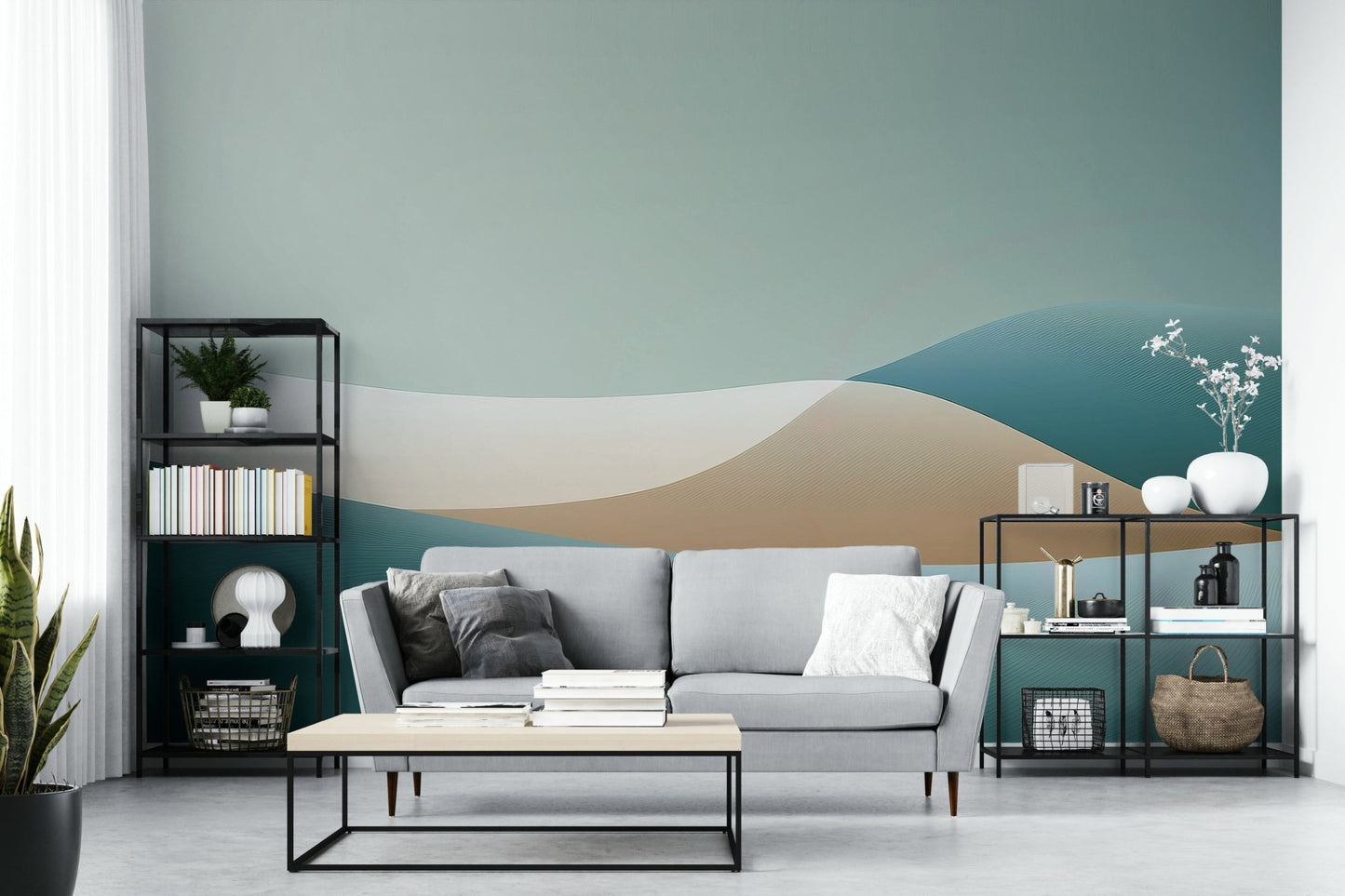 Close-up of watercolor gradient wall mural texture

