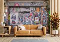 urban alleyway with graffiti


