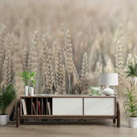 The mural gives a feeling of quiet elegance.


