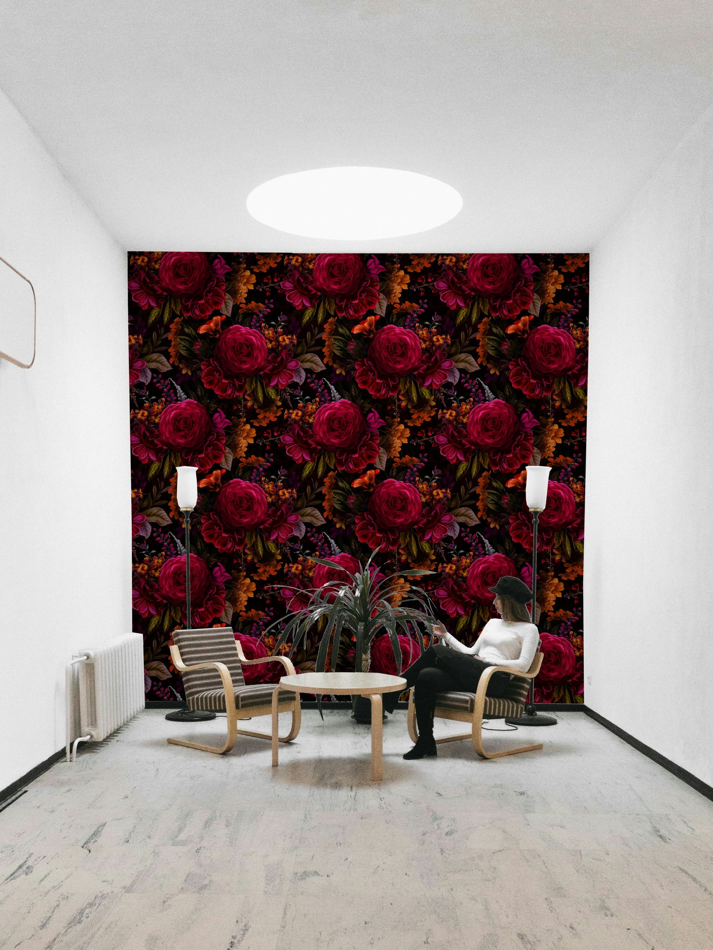 Moody and rich floral wallpaper ideal for sophisticated rooms


