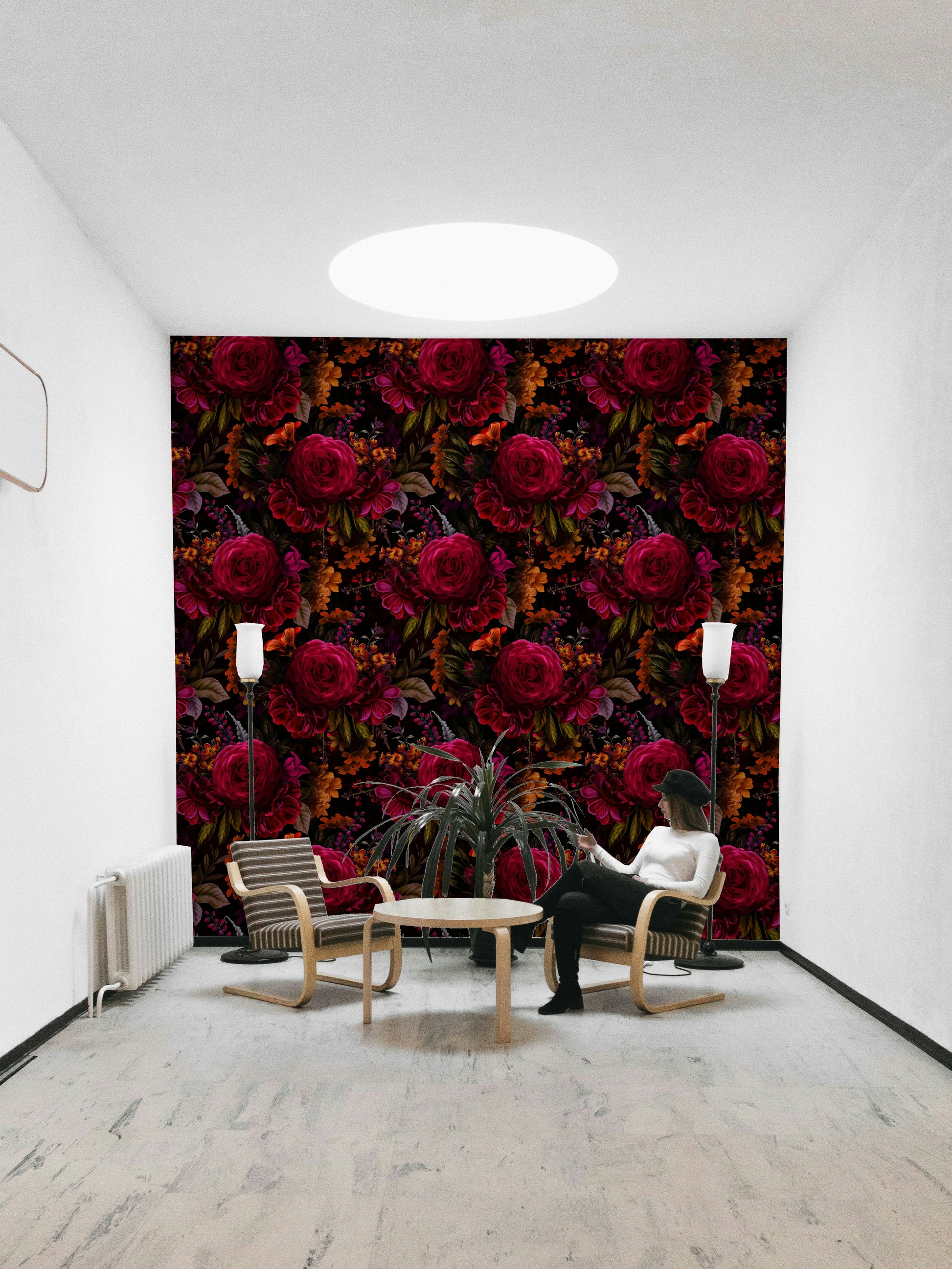 Moody and rich floral wallpaper ideal for sophisticated rooms

